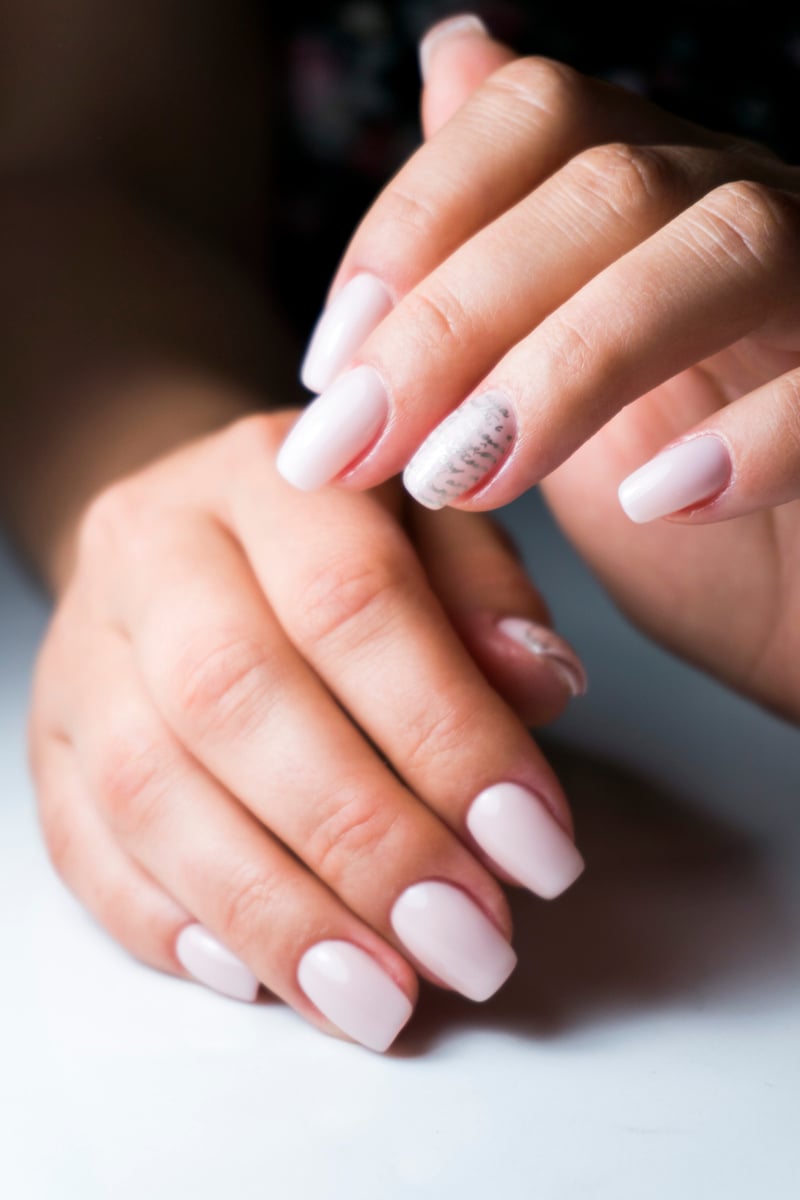 nail beauty process, polishing and painting